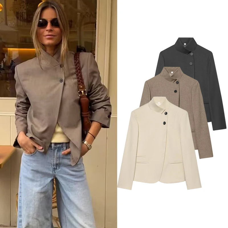 Blazers Spring Women's 2026 New Jackets Fashion Youth Elegant Office Blazers Blouse Chic Spring Travel Holiday Street Blazers