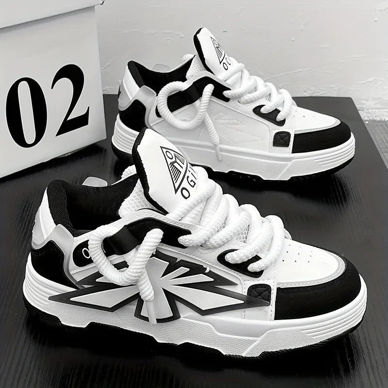 New Shoes Men Autumn Casual Platfrom Sneakers Trend Luxury Men Designer Skateboard Shoes Outdoor Lace-up Vulcanized Shoes Hombre