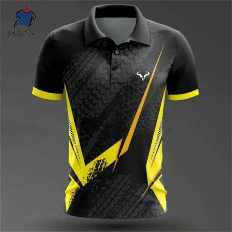 Summer polo shirts, golf shirts, buttoned breathable, quick-drying, sweat-absorbing short-sleeved men's clothing, summer sports