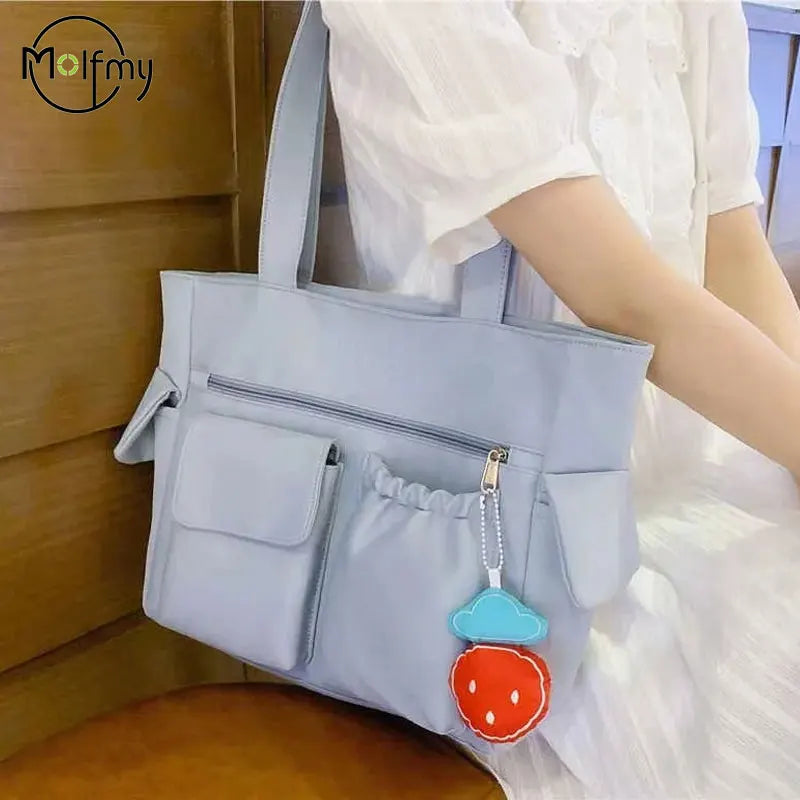 Large Capacity Crossbody Bag with Multiple Pockets Oxford Messenger Tote bag Adjustable Shoulder Handbags for School Travel Dail