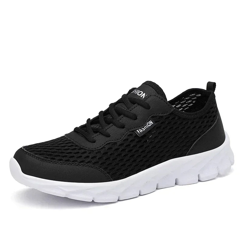 New Men Casual Sport Shoes Breathable Lightweight Sneakers Outdoor Mesh Black Running Shoes Athletic Jogging Tenis Walking Shoes