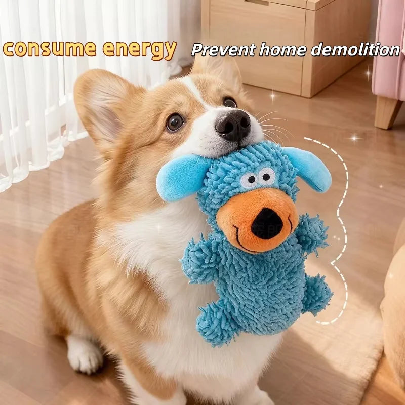 Environmentally Friendly Cartoon Pet Dog Toy, Interactive Chew Plush Toy, Squeaking and Soothing Pet Supplies
