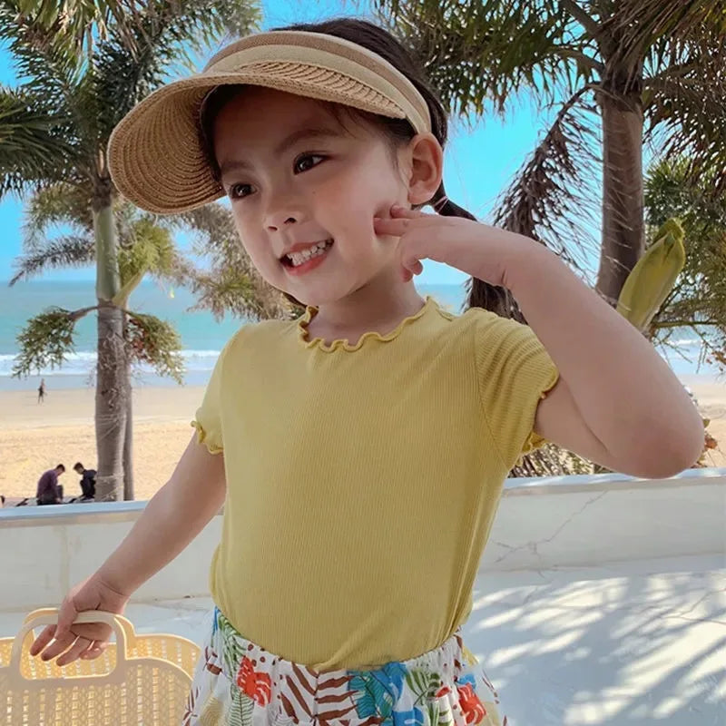 Children's T-shirts for Girls Clothes Kids Clothes Girl Clothing Elementary School Girl's Clothing Kids' Tops and T-shirts 2026
