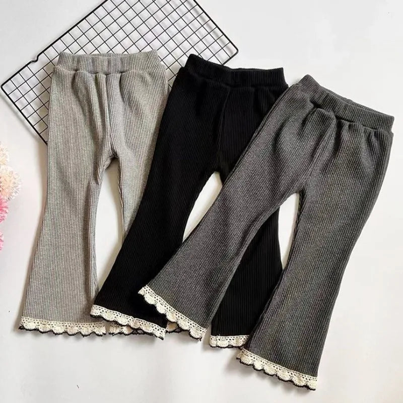 0‑6Y Children Kids Pants Girls Boys Cotton Leggings High Waist Big PP Pants Spring Autumn Casual Soft Fashion Long Trousers