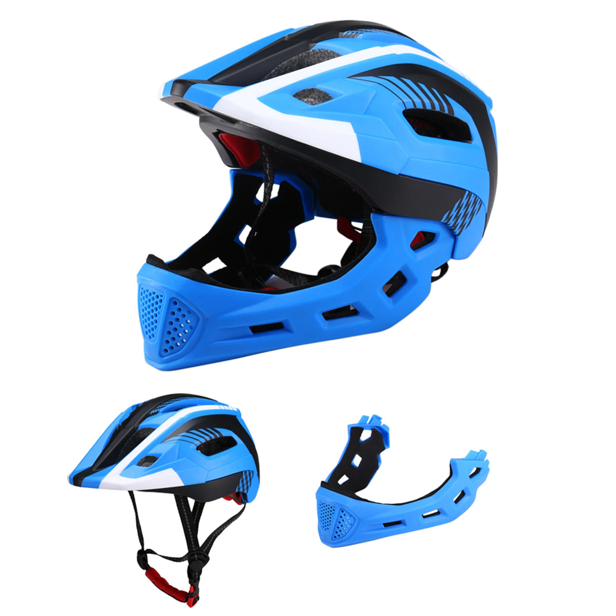 Lixada Kids Detachable Full Face Bike helmet Children's Sports Child Cycling mtb Motorcycle Skateboarding Roller Skating Helmet