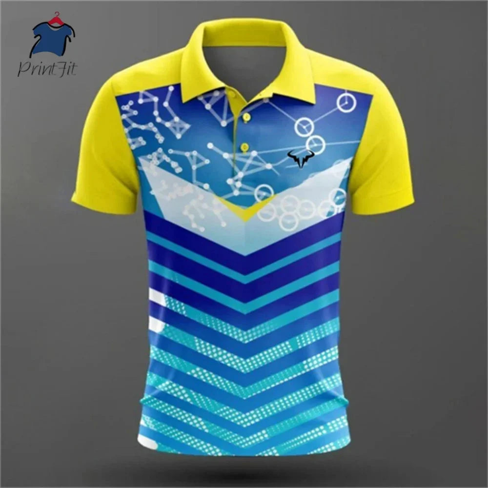 Summer polo shirts, golf shirts, buttoned breathable, quick-drying, sweat-absorbing short-sleeved men's clothing, summer sports