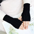 NEW Women Hand Warmer Winter Gloves Fashion Knitting Faux Wool Mitten Warm Fingerless Glove Gants Femme women gloves