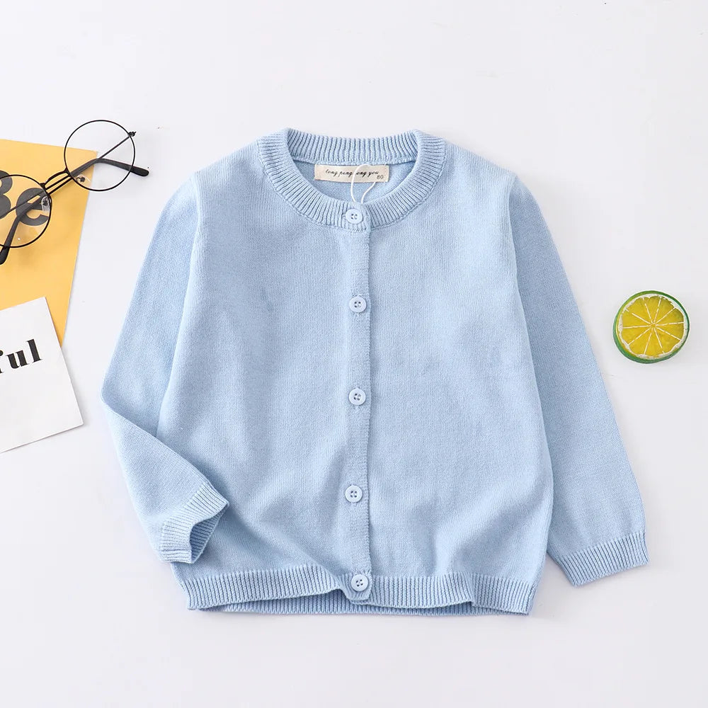 Red Sweater Cardigans for Kids Baby Clothes Toddler Boy Girl School Cardigan Cotton Korean Girls Knitwear Infantil Clothing Bebe