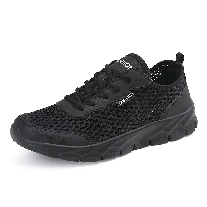 New Men Casual Sport Shoes Breathable Lightweight Sneakers Outdoor Mesh Black Running Shoes Athletic Jogging Tenis Walking Shoes