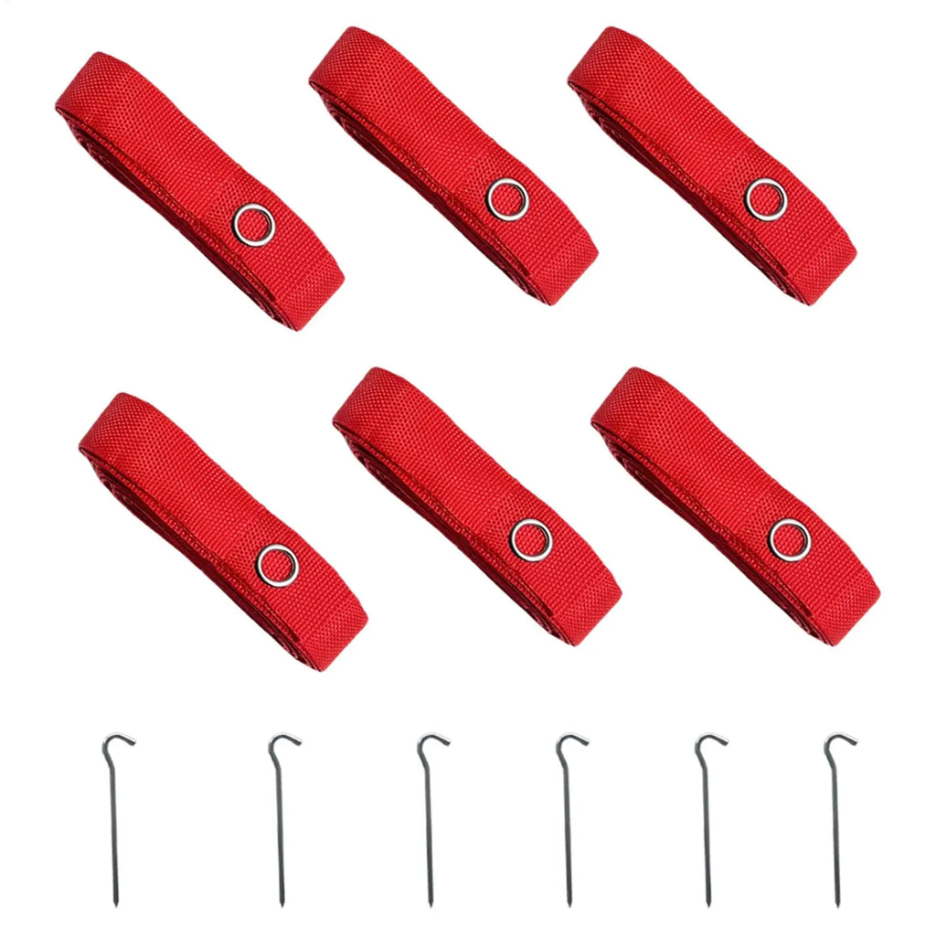 Beach Volleyball Lines Equipment Portable 8M Long Red Lines Marking Court Marker for Sand Training Beach Party Outdoor Sports