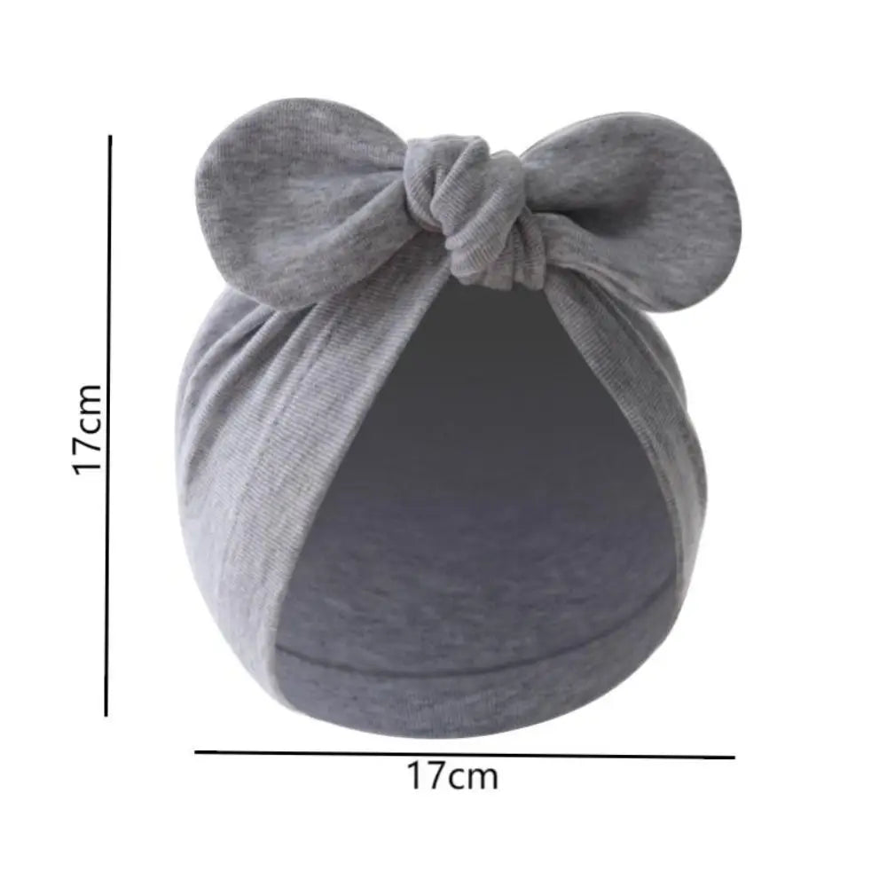 Baby Girls Boys Hat Cute Flower Knot Bunny Ears Hat Cotton Newborn Beanie Caps For Kids Toddler Infant Hair Accessories