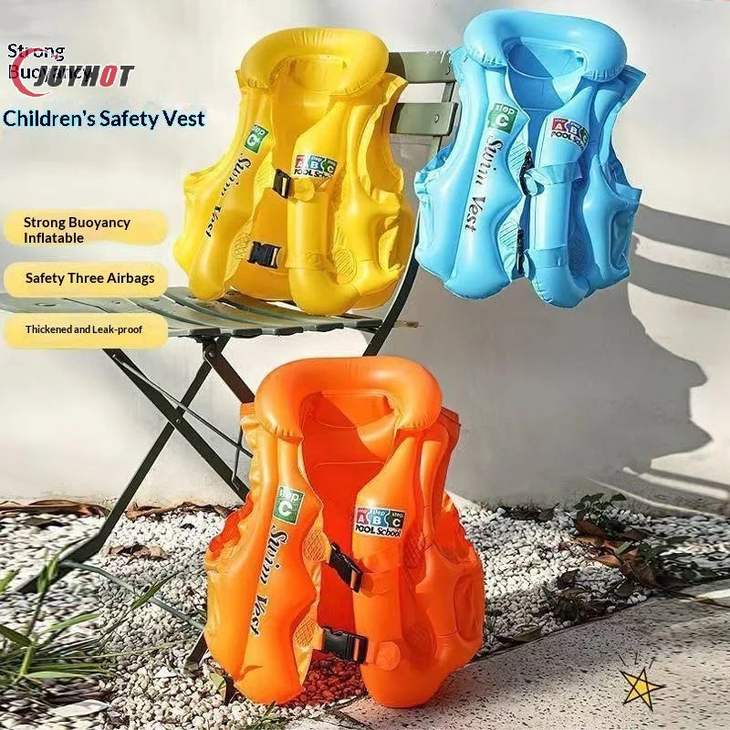 Kids Swimming Safety Jacket Portable Inflatable Life Jacket Comfortable Life Waistcoat For Boating Fishing Drifting 1PC