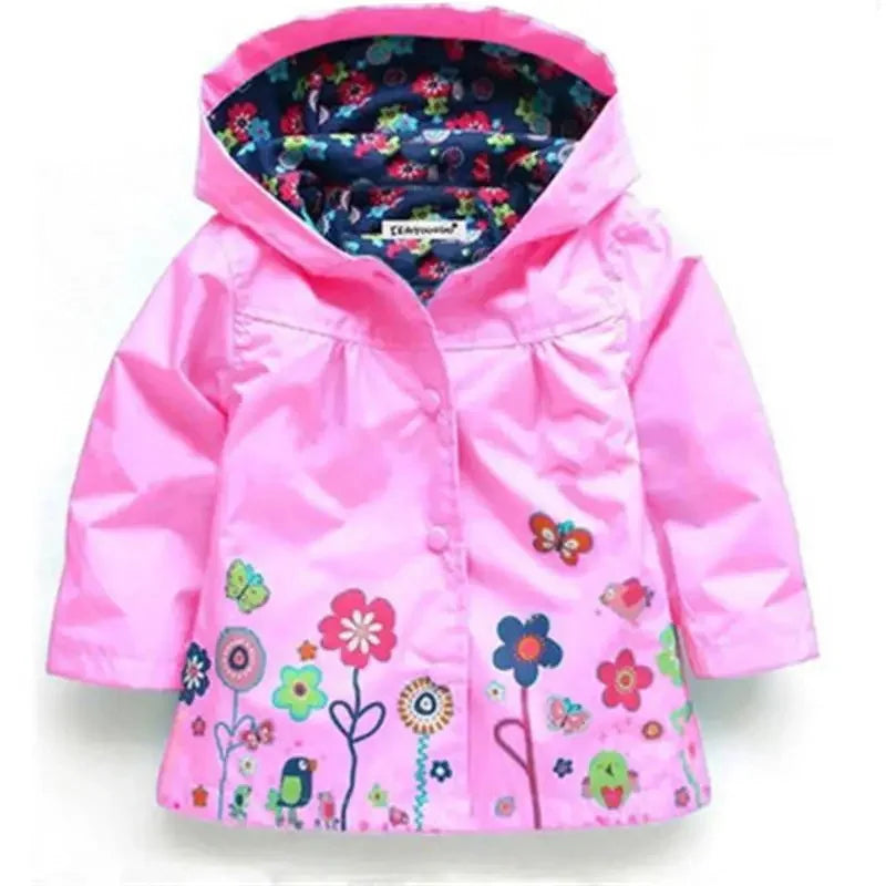Children's Clothing Coat Hooded Waterproof Jacket Boys Long Sleeve Rainwear For Spring And Autumn Windproof Outdoor Girl Clothes