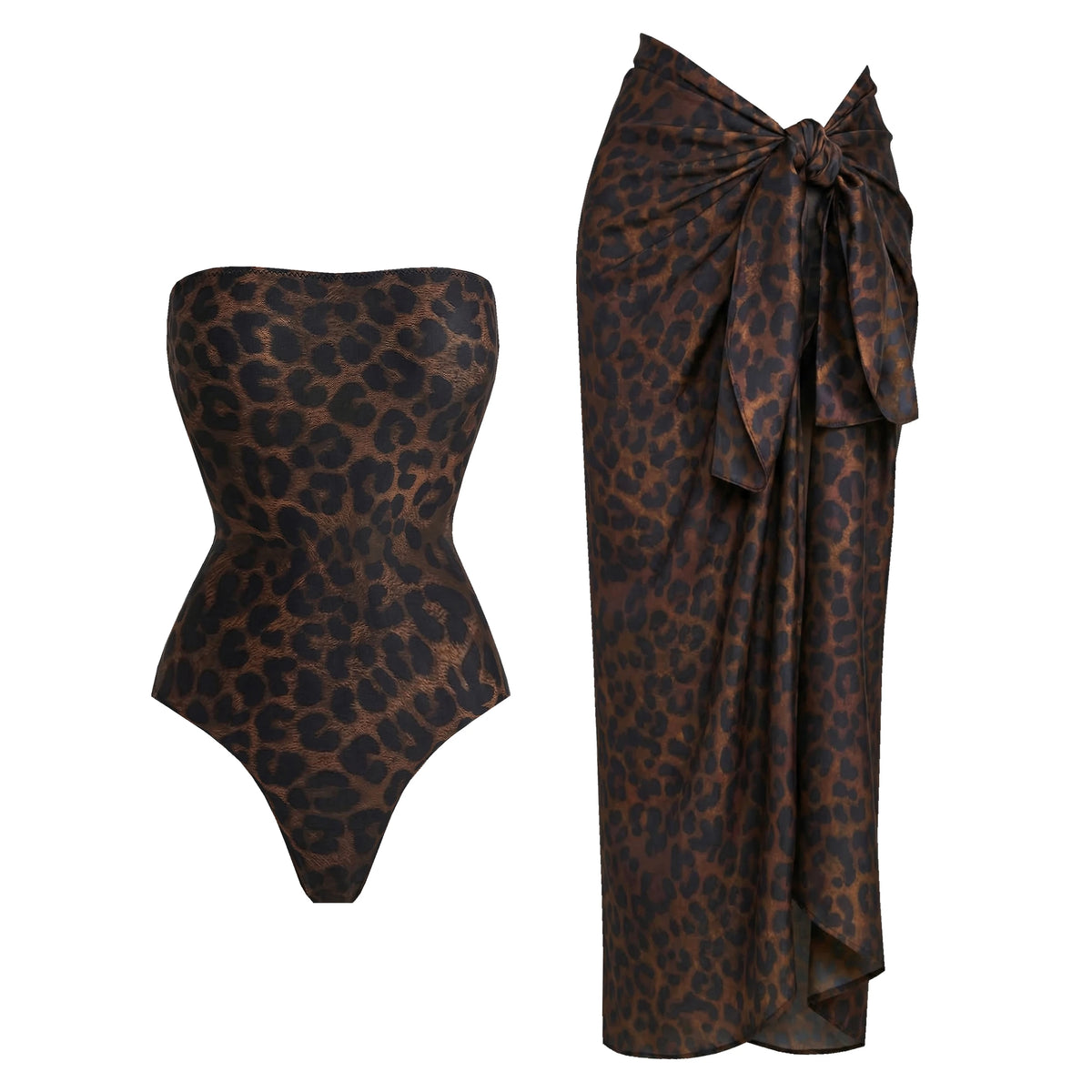 Sexy Leopard Bikini Set Printed Brazilian Biquini Women Swimwear Skirt Bathing Suit Girls Summer Beachwear Dress