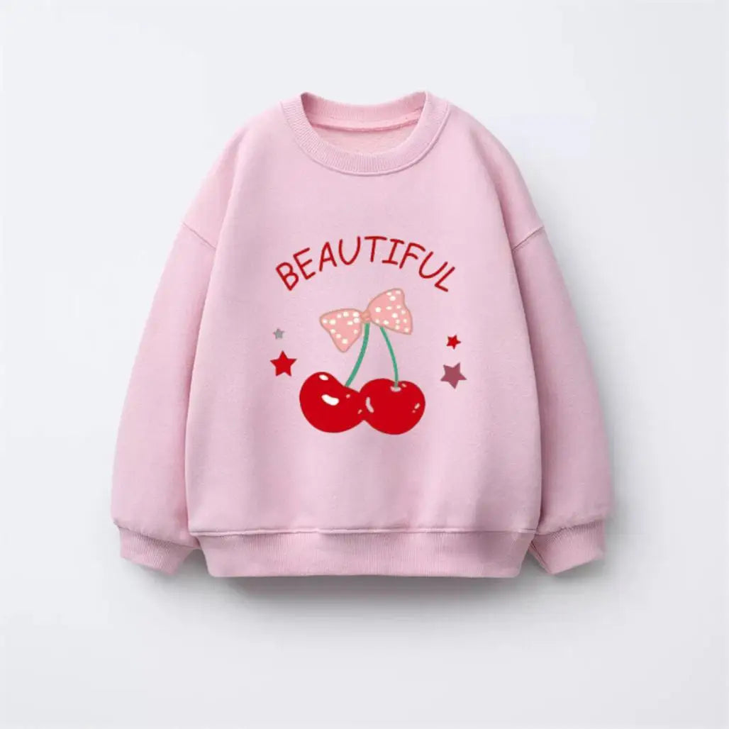 Kids New Printing Hoodie Outer Wear Loose Casual Round Neck Sweatshirst 2 3 4 5 6Years Old Child Versatile Long Sleeve Pullovers