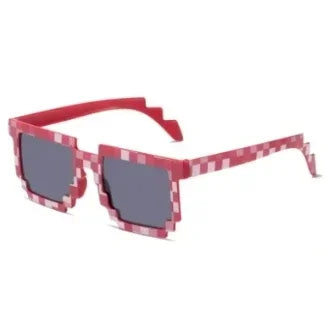 Kids and Adults Sunglasses Cosplay Action Game Peripheral Toy Square Glasses Pixel Mosaic Sunglasses Thug Life Sunglasses Gifts