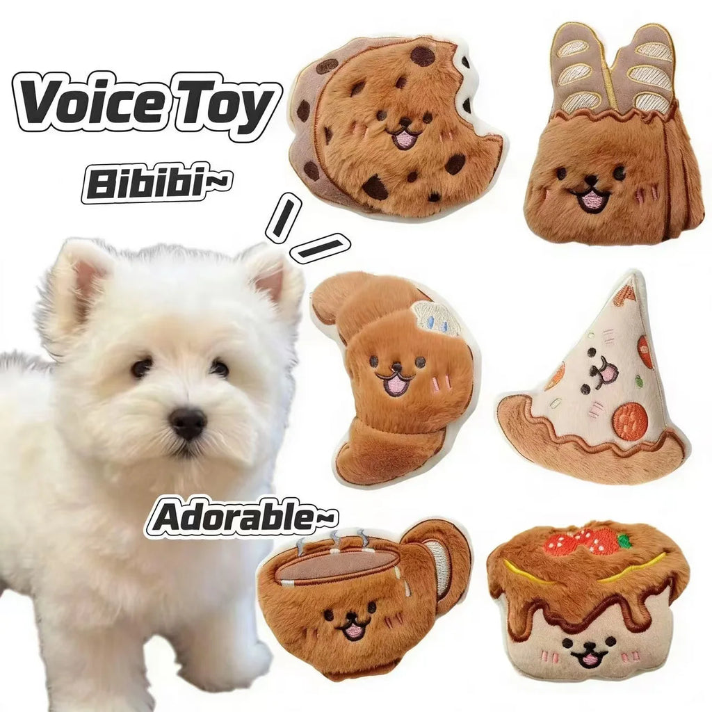 Plush Squeaky Dog Toys for Small Breeds, Teeth Cleaning Chew Toy for Maltese, Schnauzer, Bichon – Cute Puppy Companion Pet Toy
