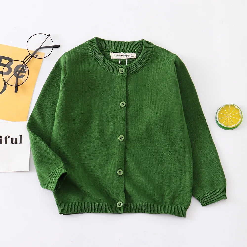 100% Cotton Boys Girls Sweaters Cardigans Kids Toddler Baby 1 2 3 4 5 6 7 8 9 Years Buttons Knitwear Spring Autumn Knitting Tops