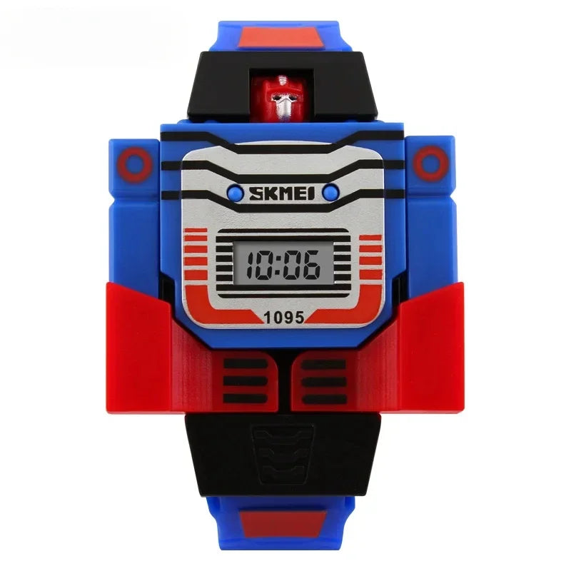 Transformers Kids Watches LED Digital Children Cartoon Sports Watches Robot Transformation Toys Movie Peripheral Birthday Gifts