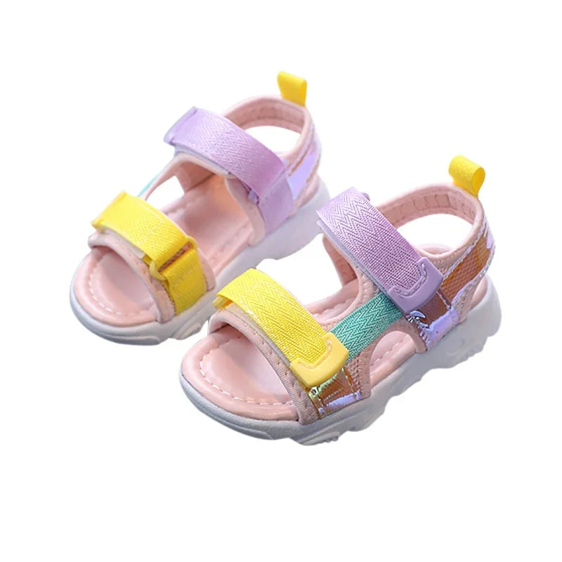 Children's Soft and Comfy Sandals with Non-Skid Soles Kids Colorfull Sandals for Baby Girls (2-6 years)