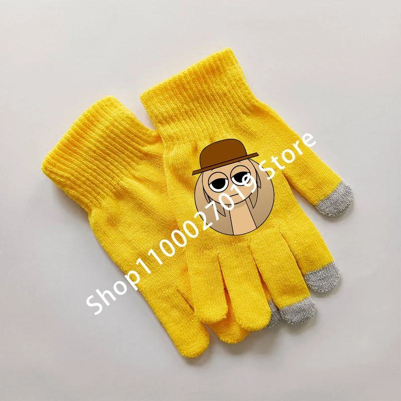 Sprunkis Adult Boys Girls Gloves Children Screen Gloved Winter Warm Cartoon Anime Fashion Accessories Kids Birthday Cute Gifts