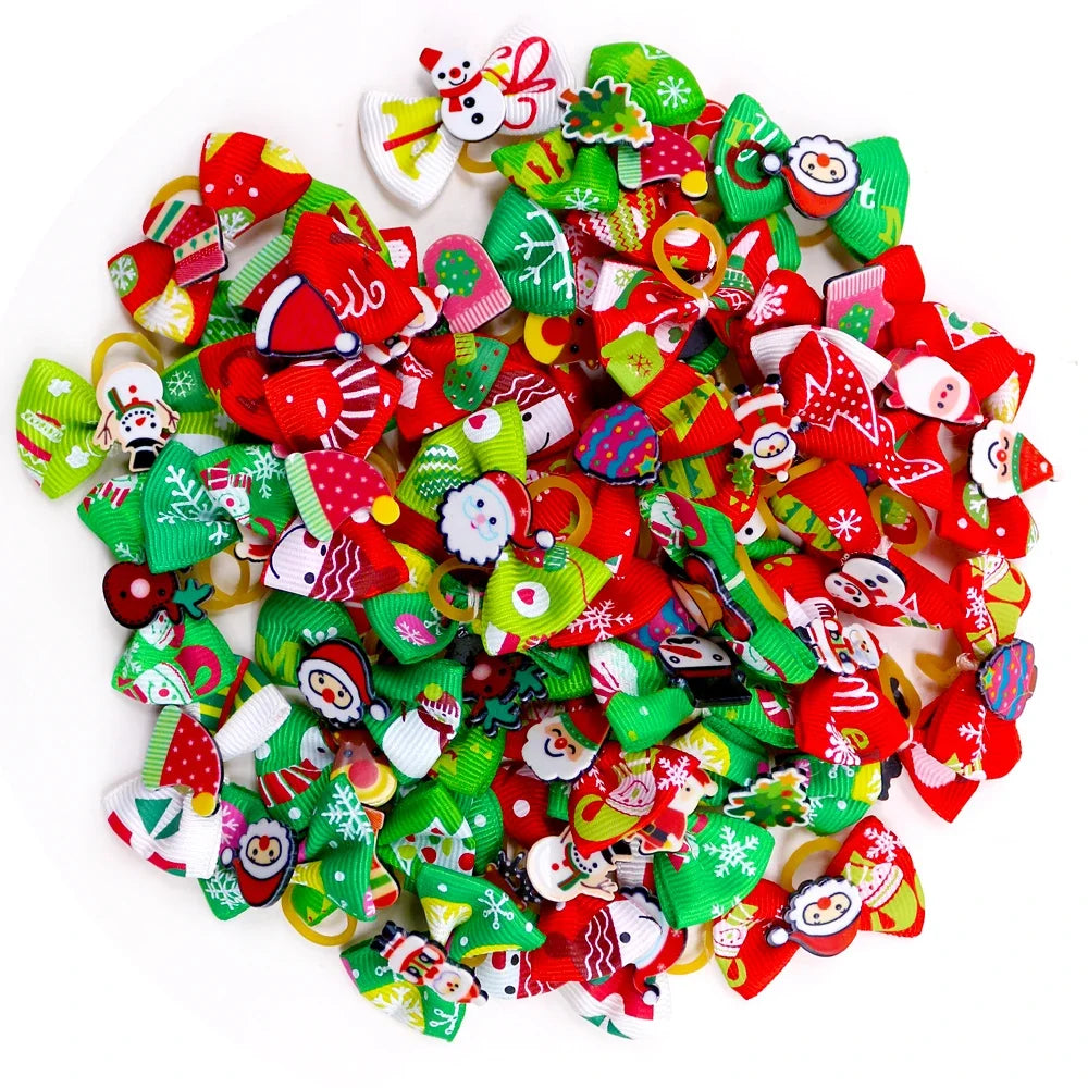 Pet Decorate Bows Dog Hair Bows for Small Dogs Hair Accessories Grooming Puppy Bow Hair Rubber Bands Dogs Bows Pet Accessories