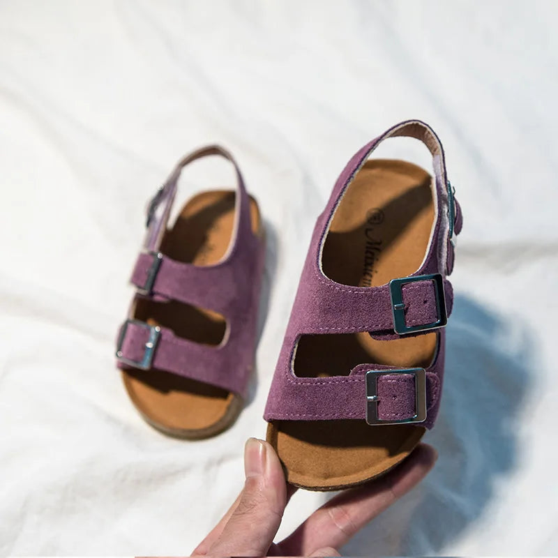 kid's Summer Boys And Girls Leather Sandals For Children Beach Shoes Kids Sports Soft Non-slip Casual Toddler Sandals 2-12 Years