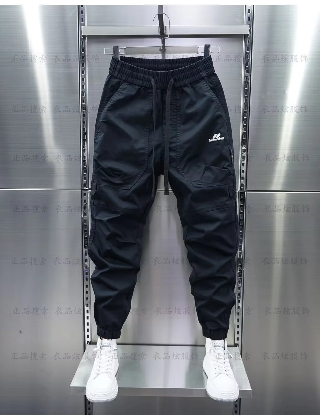 Multi-Pocket Cargo Pants Solid Color Casual Harem Pencil Trousers Outdoor Jogging Sweatpants Luxury Brand Men's Clothing