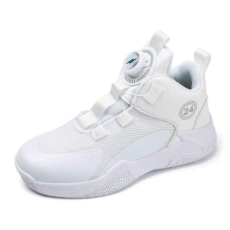 Yellow Children's Basketball Shoes Mesh Breathable Sports Shoes For Teenagers Non-Slip Wear-Resistant Basketball Sneakers Kids