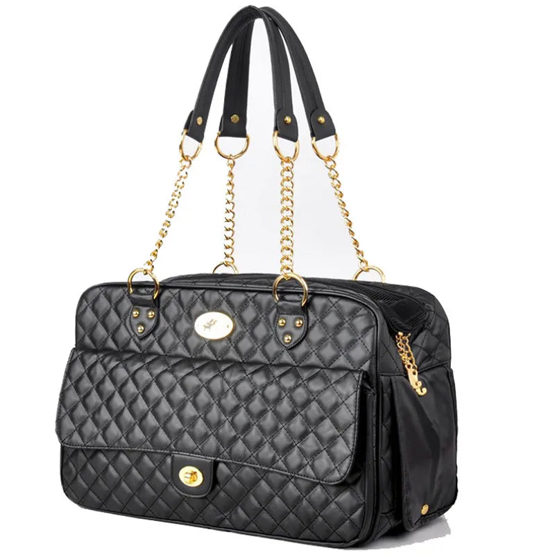 Luxury Designer Pet Carrier for Small Pets Dog Carry Bag Fashionable Cat Chihuahua, French Bulldog Pomeranian Dogs Accessories