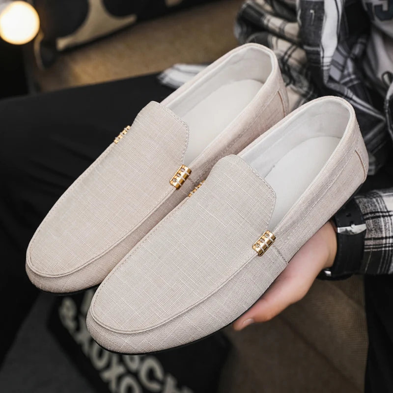 Men's Simple Solid-Color Loafers, Comfortable, Soft, Versatile, and Easy to Slip on