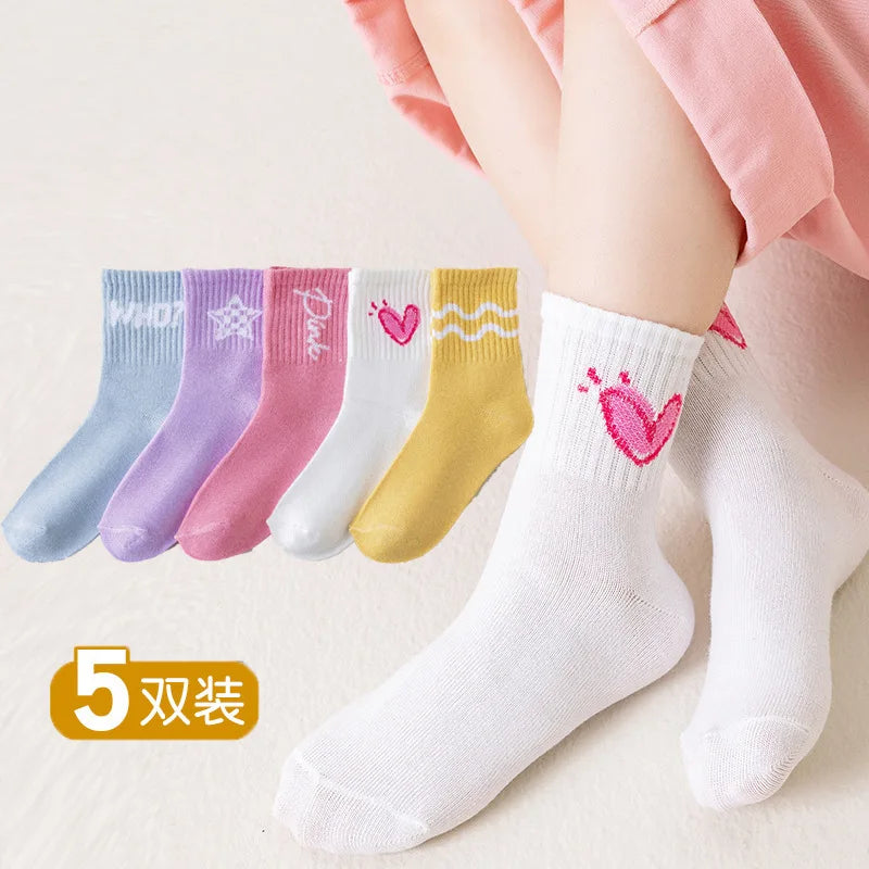 1-12 Years Children's Socks Autumn Casual Socks Boys and Girls Korean Cartoon Autumn Socks Kids Accessories