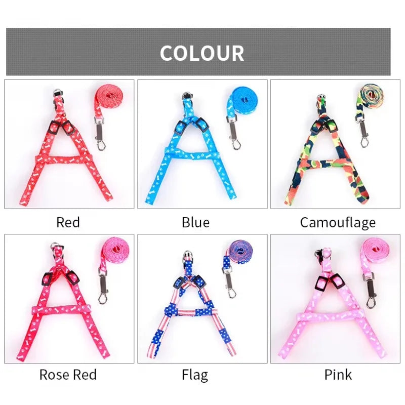 Small Dog Leash Puppy Leashes Teddy Pet Leash and Harness Set Cute Lead Rope Set Cat Kitten Leash Pet Things Decoration