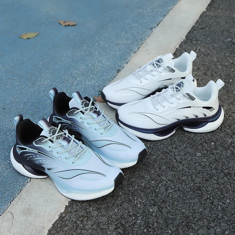 Men Women Running Shoe Autumn Winter Size 36‑45 Breathable Mesh Sneakers Shock‑Absorbing Casual Sports Shoes for Walking Jogging