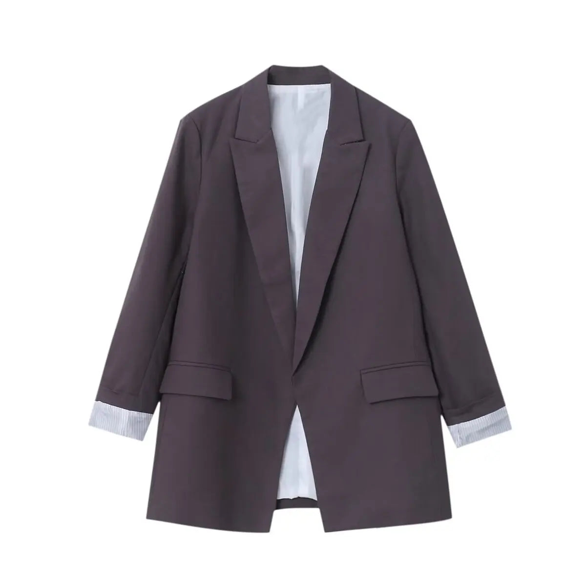 Charmchant Women's  Minimalist Oversized Linen Blazer High Quality Long Sleeve Outerwear Jackets Casual Office Wear Spring 2026