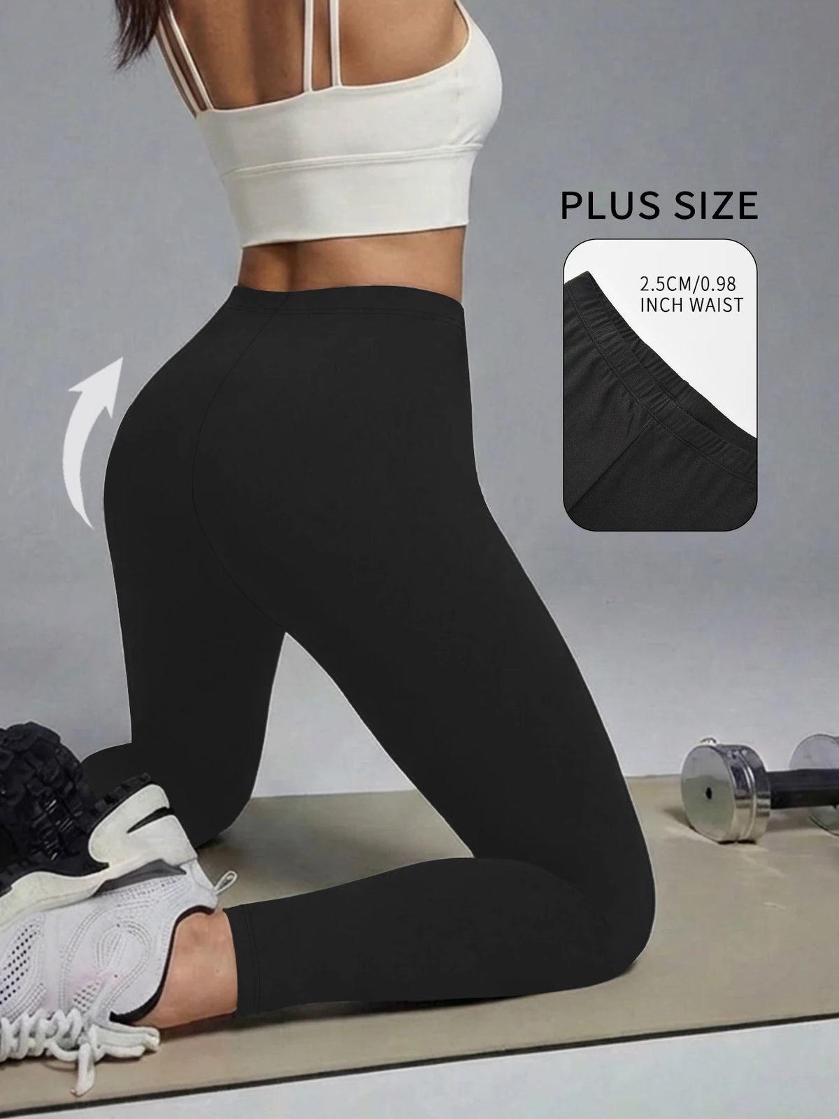 Plus Size Super Soft Leggings for Women - High Elasticity Tights for Yoga Running Workout Casual Wear
