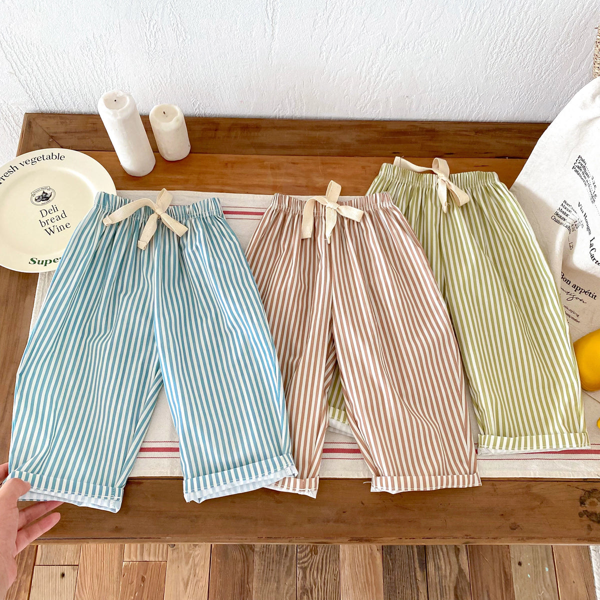 1-6 Age Children's Clothes Summer Striped Casual Trousers Korean Style Fashion Kids Harem Pants Toddler Costume Girl Boy Pant