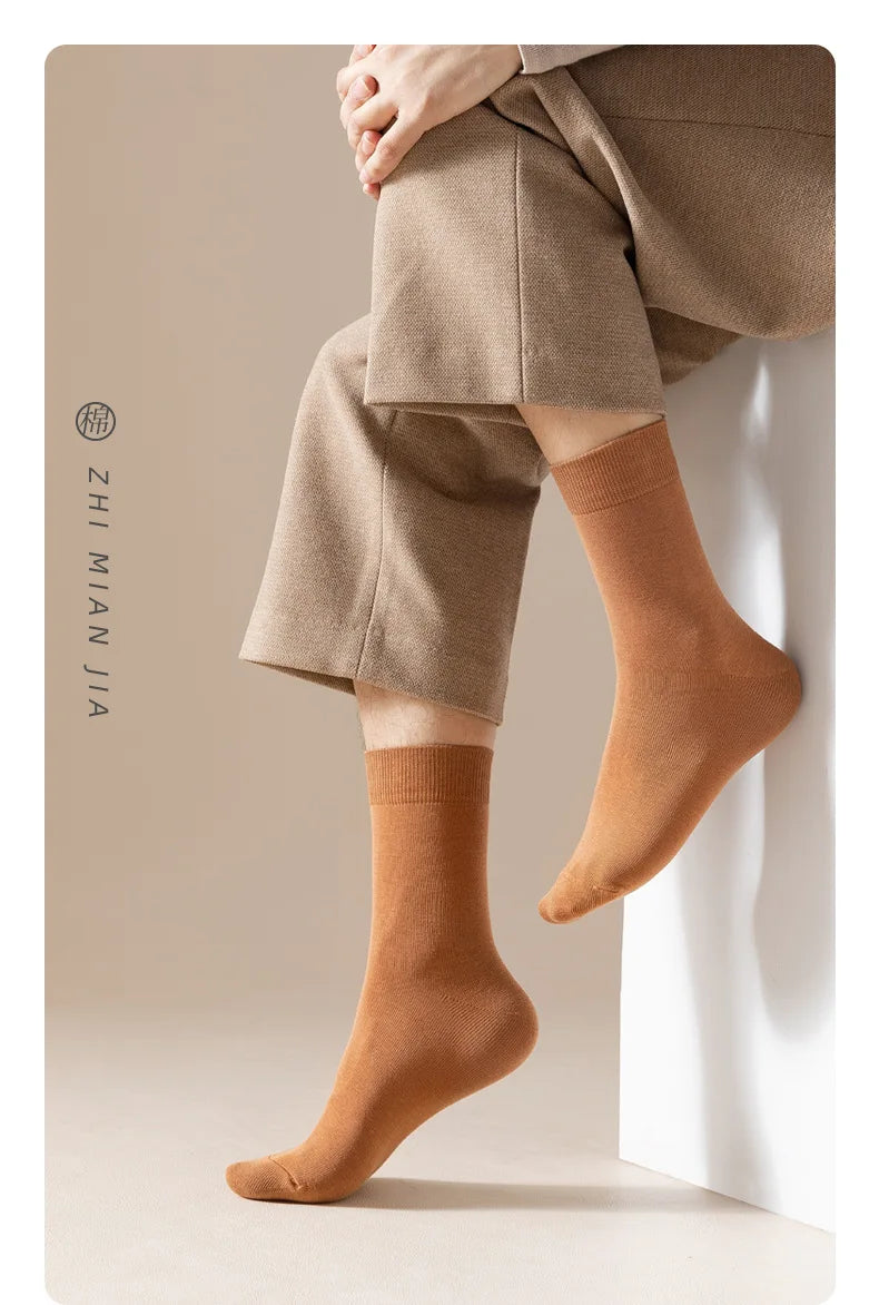 Sports Male Sock Winter Socks for Men Cotton Spring and Autumn Gift Solid Color Man Funny Long White Men's Short Cycling