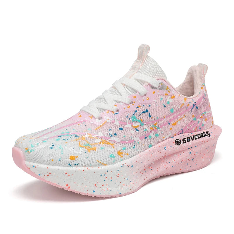 Outdoor Running Shoes Women Lightweight Anti-slip Wear-resistant Casual Shoes Women Lace-up Sports Breathable Shoes Women