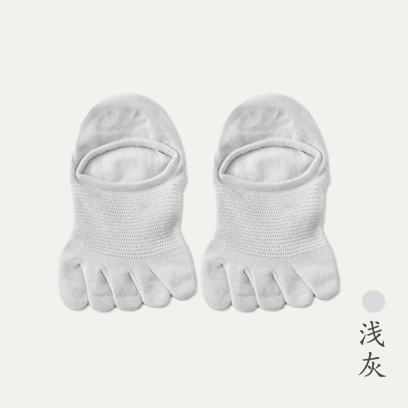 Women's 5 Pair Cotton 5-toe Socks Summer Breathable Mesh Sock for Women Mens Five Finger Ankle Toe Socks Low Cut Sock for Ladies