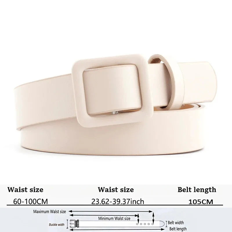 Women's Trousers Belt Fashion PU Leather Black Waistband High Quality Trend Woman Waist Belts Durable Working Belts DT077