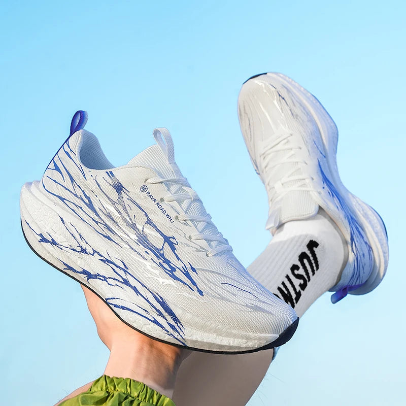 Unisex Running Shoes Women Carbon Board Speciality Marathon Shoes Men Sports Breathable Lightweight Technology Running Sneakers