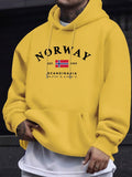 New NORWAY Print Men Winter Hoodie Woman Fashion Fleece Sweatshirt Casual Fall Clothes Y2k Oversized Hoodie Coat