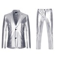 2026 New Gold Men's 2 Piece Suit Set Party Stage Nightclub Performance Jacket and Long Pants Men Cosplay Clothes Blazer Trousers
