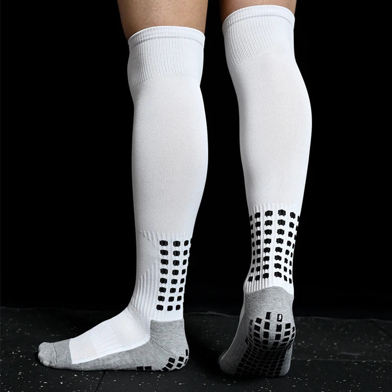 Sports Training Long Football Socks Men's Non-Slip Soccer Socks Breathable Knee High Towel Bottom Stockings For Cycling Hiking