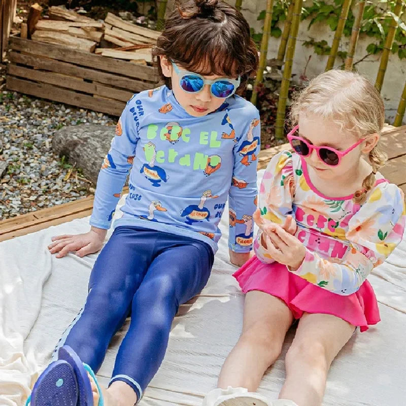 Children's Swimsuit for Boys 2025 New Style Baby Long Sleeved Long Pants Three Piece Set Sunscreen for Boys Aged 3-12 Swimsuit