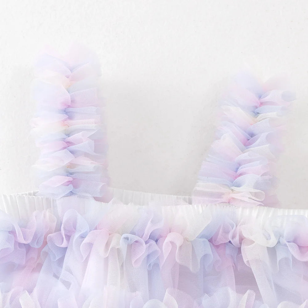 Toddler Baby Girls Kids Clothes Summer Dress Tutu Ball Gown Princess Dresses Holiday Party Casual Tulle Dress for Girls Vestido