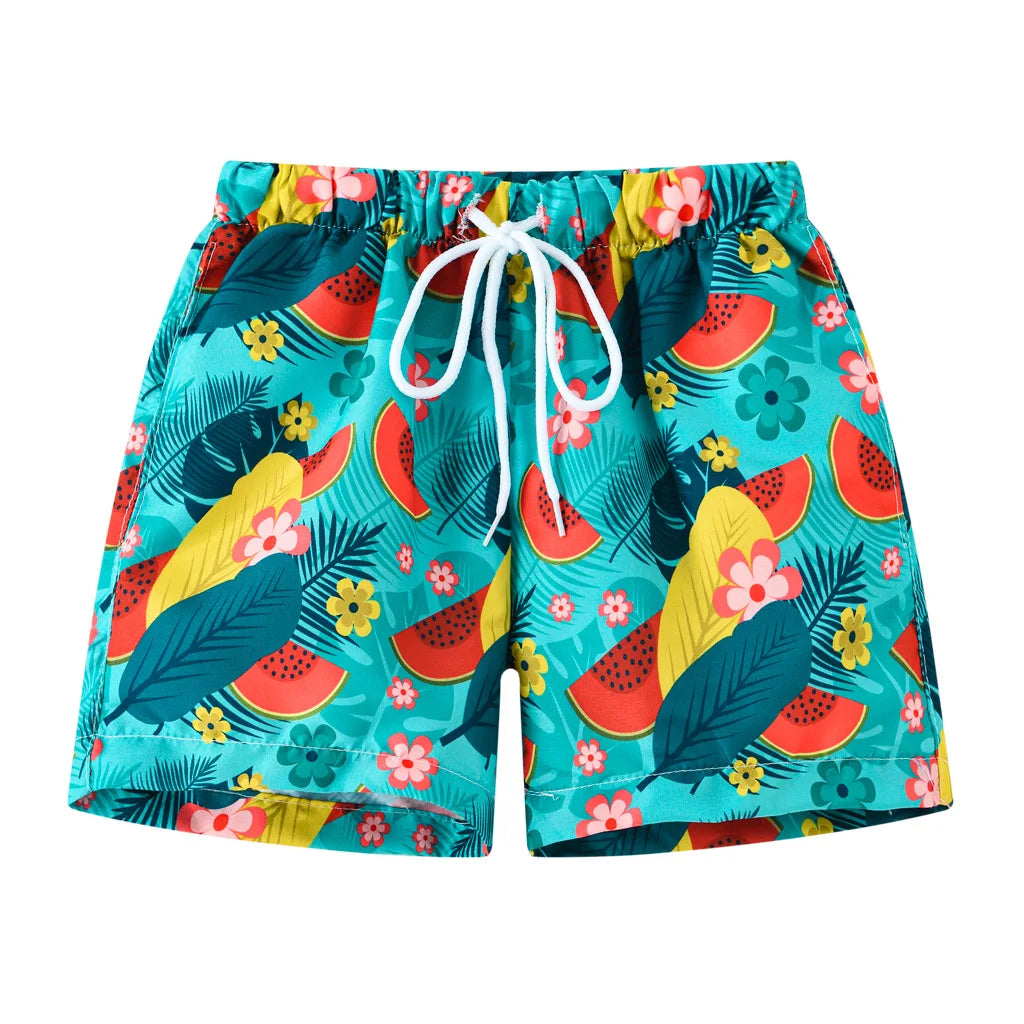 2026 Summer Baby Boys Swimming Trunks For 2-8Years Kids Beach Shorts Cartoon Pattern Swimsuit Shorts Baby Bathing Suit Swimwear