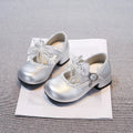 Girls Leather Shoes High Heels Kids Princess Shoes for Party Wedding 2026 Brand New Children Dance Shoes Sweet Beading Bows