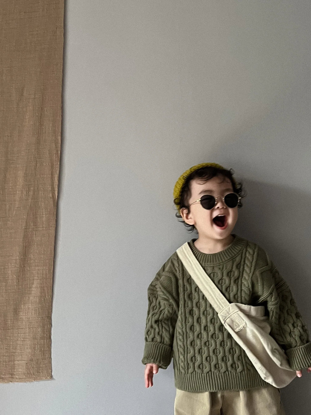 Kids Sweater 2026 Fall/Winter New Boys And Girls Cute Cartoon Crew Neck Pullover Fall And Winter Knitted Warm Top